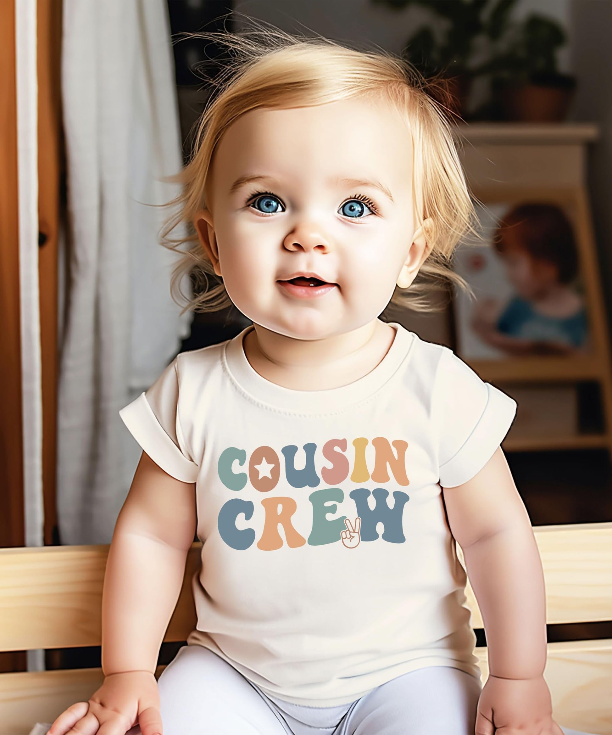 Kids wearing matching Cousin Crew shirts showing family reunion style