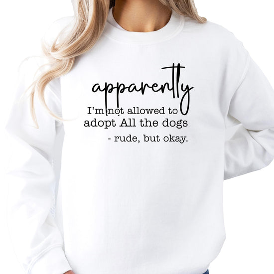 Side view of relaxed fit gray sweatshirt with dog lover graphic print
