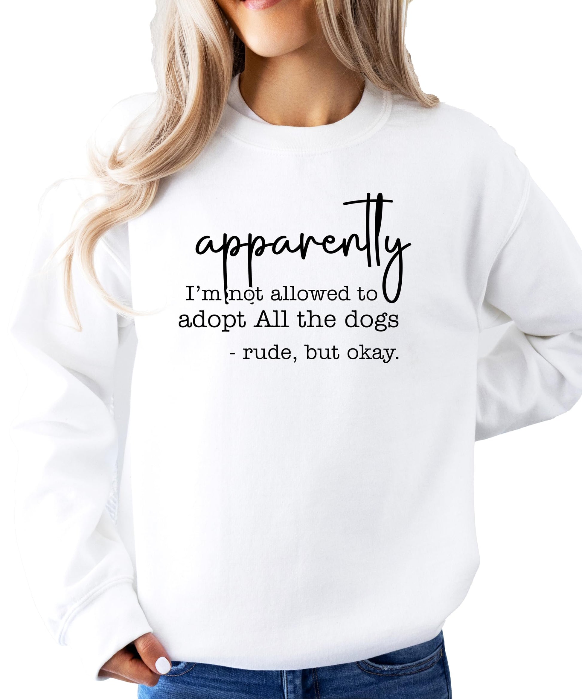 Side view of relaxed fit gray sweatshirt with dog lover graphic print