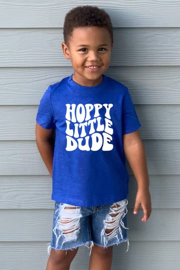 Hoppy Little Dude Groovy Easter Shirts and Bodysuits for Baby & Toddler Youth Boys