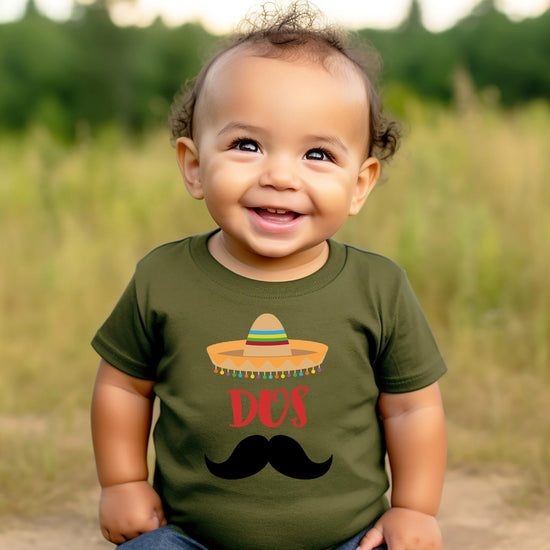 Dos birthday fiesta tee for toddler boys in multiple available styles